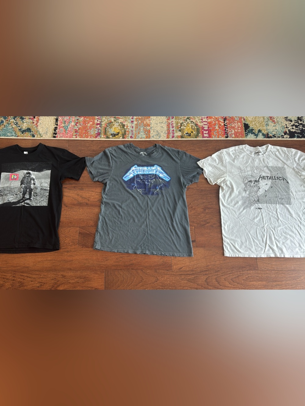 MTV Black & Metallica Band T Shirts Short Sleeve Mens Large